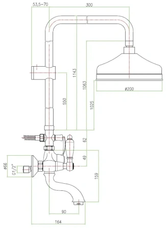 Душевая система Fiore 02ZZ0615